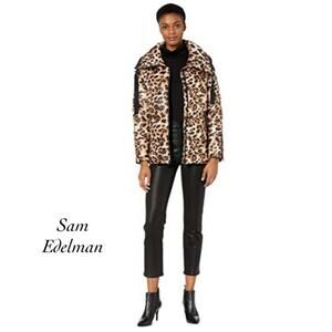 Sam Edelman Leopard Print Short Coat NWT Size S
